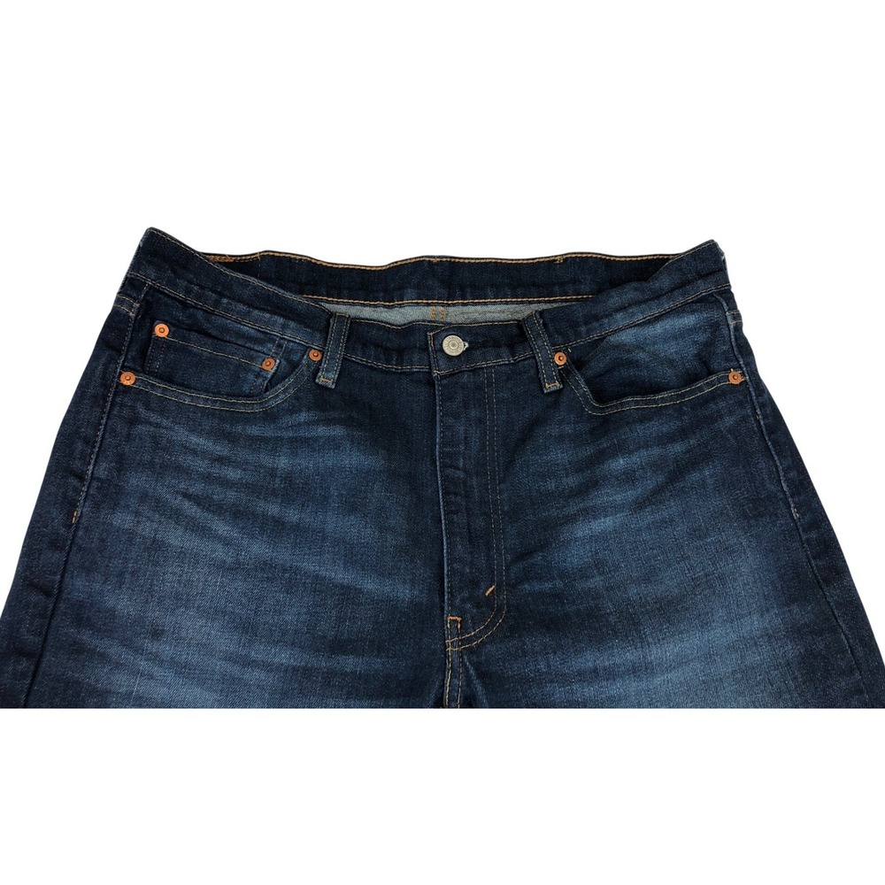 Levis 514 Straight Fit Mens Dark Wash Indigo Denim Jeans W38 L30 Red R Tab - Picture 5 of 11